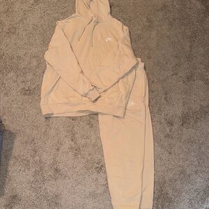 Nike Tan Hoodie and Joggers Set